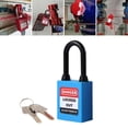 thumbnail image 4 of Lockout Tagout Locks Nylon Safety Padlock, Small Luggage Padlocks Premium Solid Blue, 4 of 7