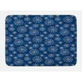 thumbnail image 1 of Christmas Bath Mat, Winter Snowflakes Pattern Noel Time Celebration Happy New Year Design, Plush Bathroom Decor Mat with Non Slip Backing, 29.5" X 17.5", Night Blue and White, by Ambesonne, 1 of 2