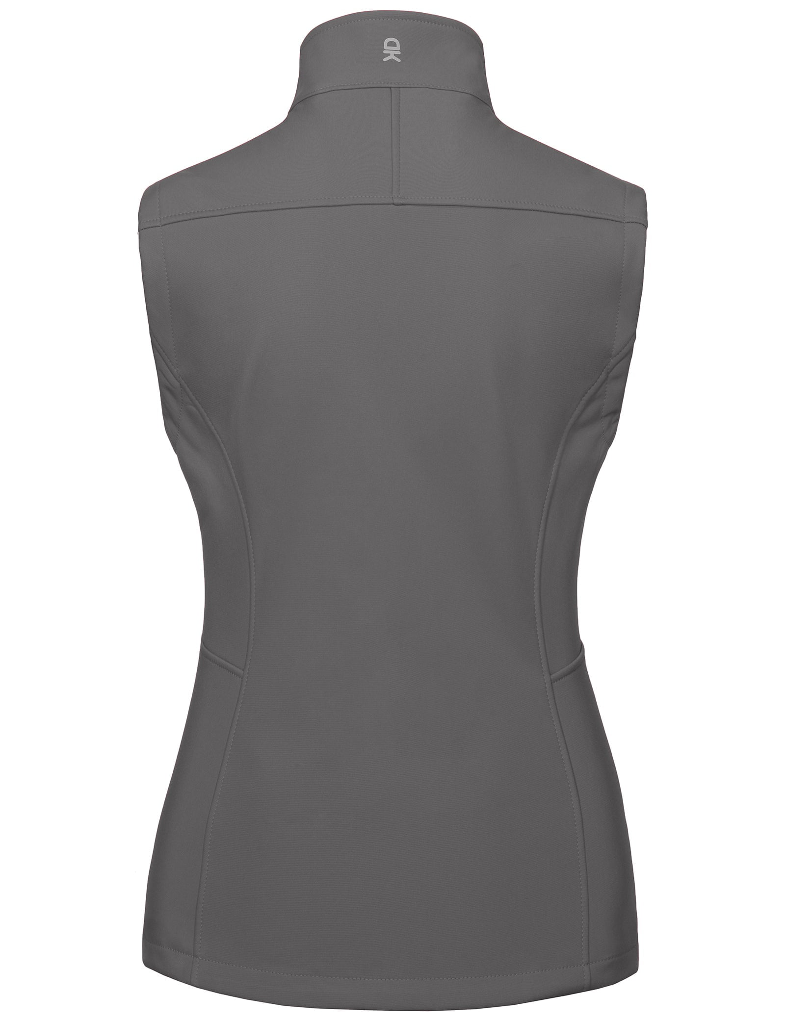 Little Donkey Andy Lightweight Softshell Vest for Women Fleece Lined Outerwear Zip Up Sleeveless Casual Windbreaker Jacket for Golf Hiking Running Jogging Outdoor Travel, Light Dark Grey, Medium