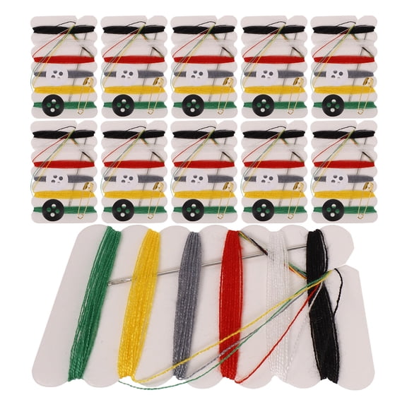 BESTOYARD Assorted Color Sewing Kit with Buttons Needles Threads for Home 100Packs