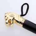 thumbnail image 3 of Retro Lion Head Long Metal Shoehorn Black Wood Handle Shoe Lifter Cuchara 32cm Sunnimix Cuerno de zapato de metal de mango largo, 3 of 8