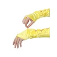 thumbnail image 4 of INSPIRE CHIC Women's Fingerless Gloves Satin Arm Warmers Hollow Out Bow Beads with Finger Loop Yellow One Size, 4 of 6