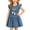 Dark Blue, variant on Babcutegg Cute Denim Skirt Dress With Floral Embellishment, Sleeveless Cowboy Style, Breathable Cotton Blend For Everyday Play And Casual Outings Dark Blue Size 2T