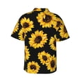 thumbnail image 3 of Bixox Men's Hawaiian Shirts Men's Sunflower Print Short-Sleeve Shirt-Small, 3 of 8