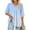 #A12-Sky Blue, variant on Abcomgle Womens Plus Size Tops Summer Women's Plus Size Tunic Tops V Neck 3/4 Sleeve Tees Pleat Hem Casual Gradient Graphic Tees 4x Womens Plus Size Clothes 5XL,Light Blue