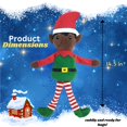 thumbnail image 2 of A1U Shelf-Sitting Elves Set (14.5x4 in.), Assorted Christmas Holiday Stocking Stuffer Party Gift Favor Soft Bendy Long Legged Polyester Ornaments Accessories Home Office School Decorations, 2ct., 2 of 7