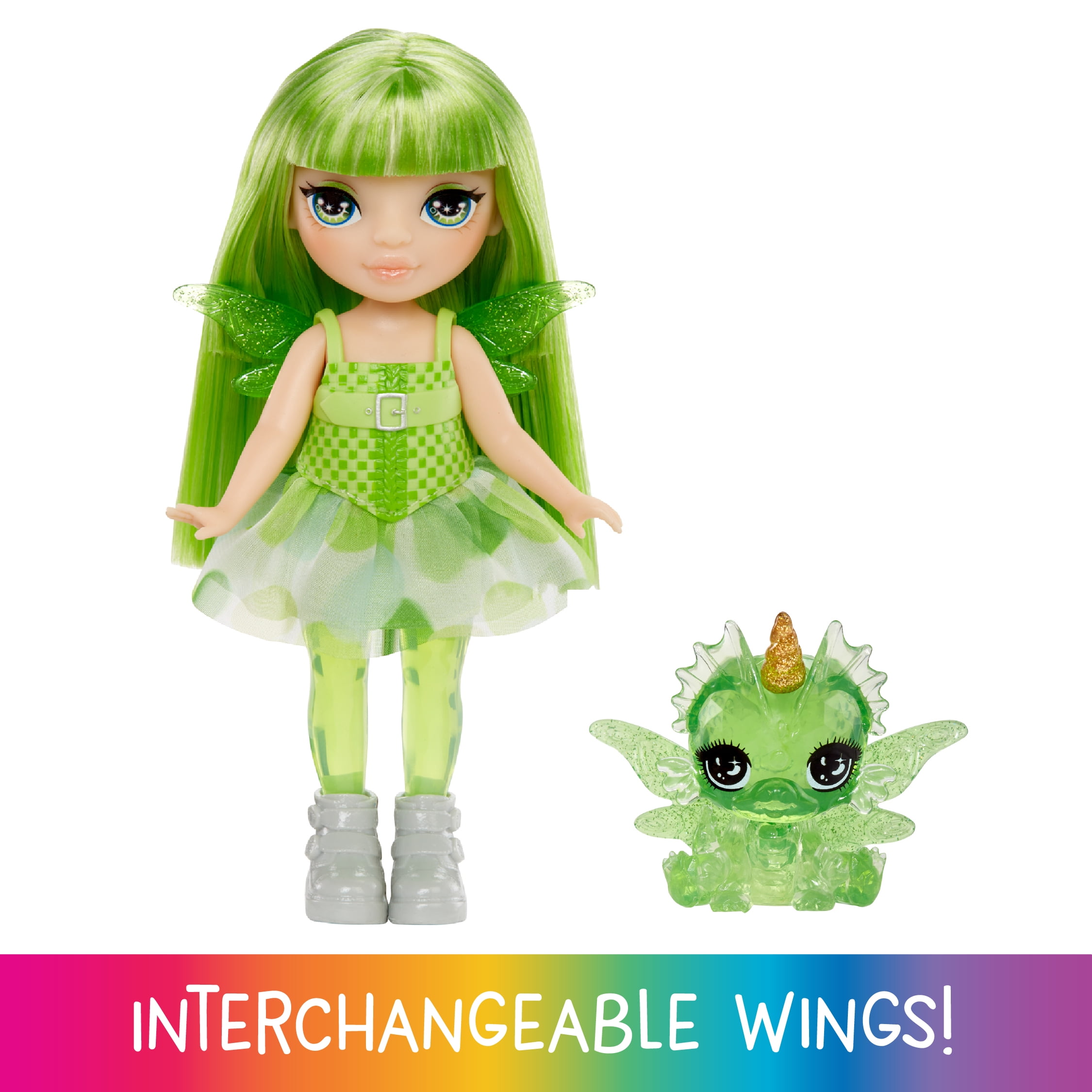 Rainbow High Littles Rainbow Fantasy Fairies Doll- Emerald (Green)