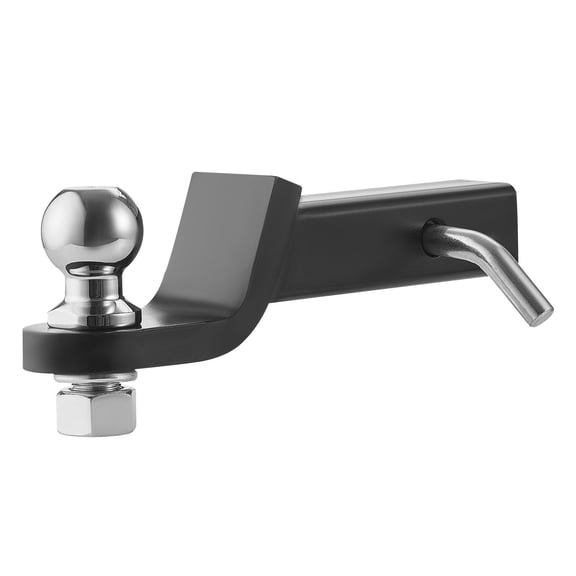 Heavy Duty 2" Trailer Hitch Ball Mount with 2" Drop - 7500 lbs Towing Capacity - Black