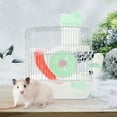 thumbnail image 3 of WHAMVOX Small Pet Villa Cage in Light Green with Double Layer Hamster Hideout for Rats and Guinea Pigs, 3 of 7