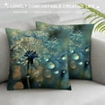 thumbnail image 3 of Orinice Dandelion Water Droplets Graphic Decorative Men Women Boy Girl Room Cushion Throw Pillow Cover for Home Couch Living Room Bed Sofa Soft and Durable Spring for Home Decor 1PC 12x12in, 3 of 5