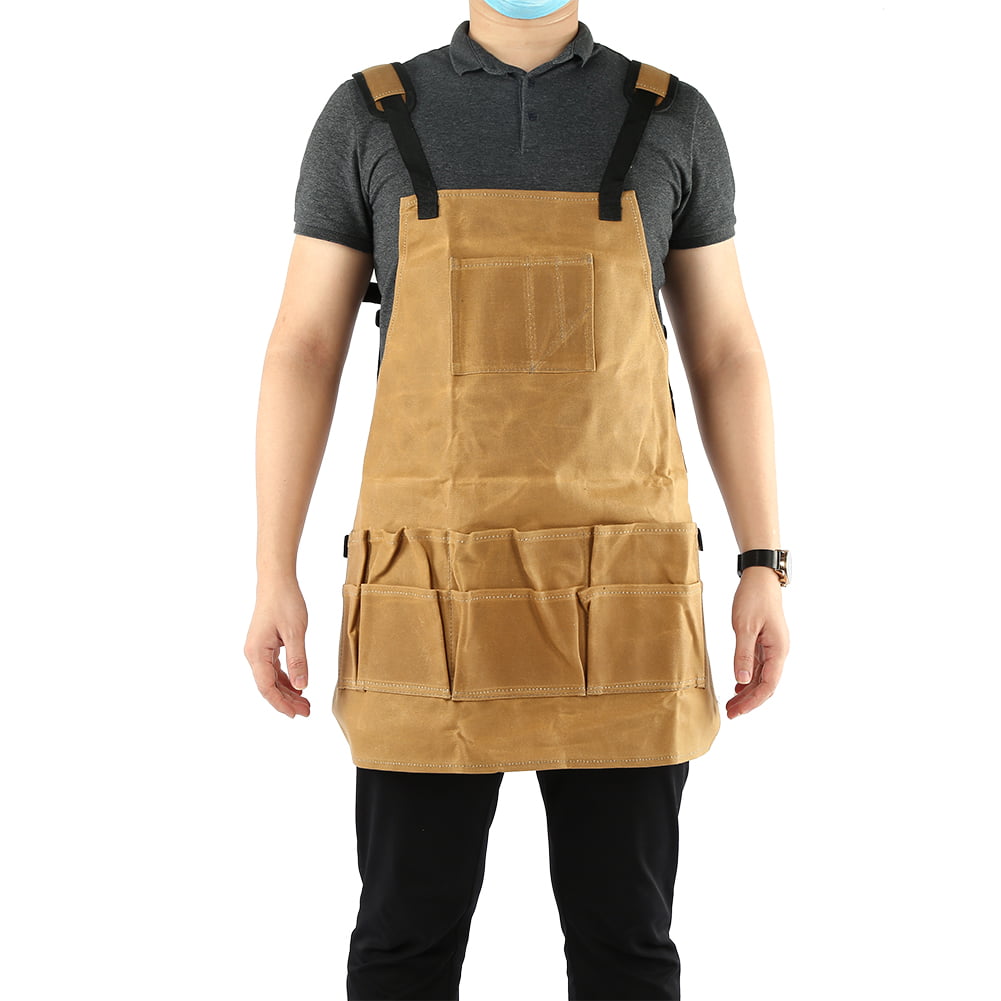 Details about   Apron Comfortable Adjustable Strap Outdoor Working Apron With Pockets For Tool 