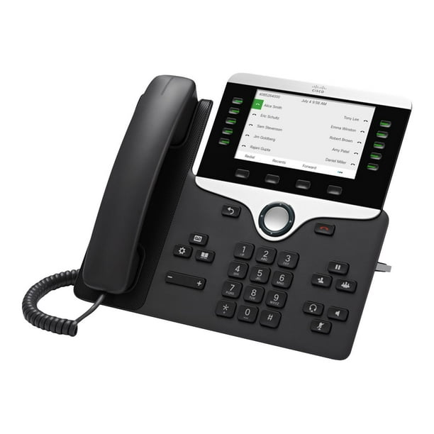 Cisco IP Phone 8841 - Téléphone VoIP - SIP, RTCP, RTP, SRTP, SDP - 5 Lignes - Charbon de Bois