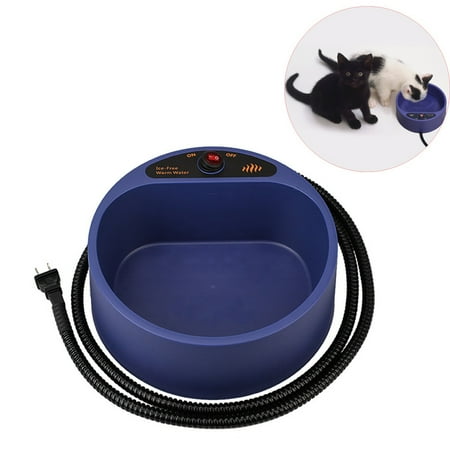 - Heated Pet Bowl, Thermal Bowl Perfect for Outdoor Pet Water Feeding with 2.2L/78oz Water Bowl, Blue