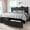 Dark Grey, variant on Einhomn Full Size Bed Frame with Charging Headboard Upholstered, 4 Storage Drawers,No Box Spring Required