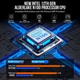 thumbnail image 5 of Mini PC GMKtec G2 con Windows 11 Pro, Intel de 12.ª generación, Alder Lake N100, DDR5, 12 GB de RAM, 512 GB de ROM, WiFi 6, BT5.2, computadora de escritorio, 5 of 5