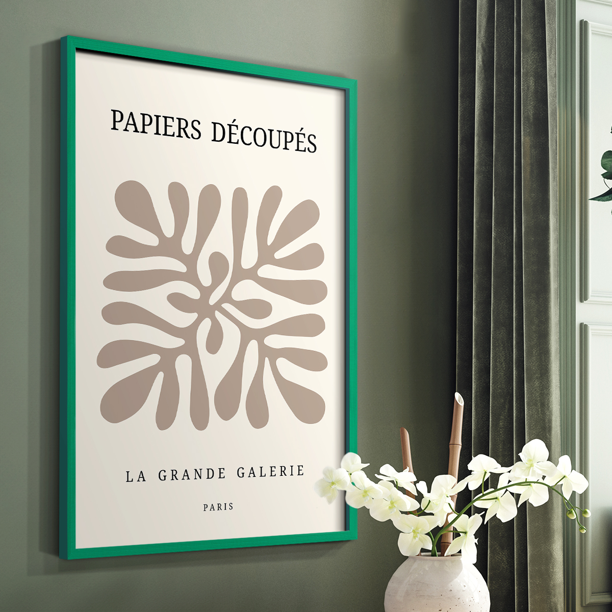 Matisse CCCLXXXIX in Green Solid Wood 16 x 20 Framed Print