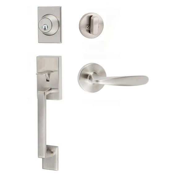 Sure-Loc Kn507-R-Tr Koln Sectional Single Cylinder Keyed Entry Handleset - Nickel