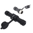 thumbnail image 3 of SagaSave 5 Set 2Pin Aviation Connector Plug Socket Sensor Cable Gland Cap IP68 Waterproof Black, 3 of 6
