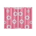 thumbnail image 1 of BSDHOME Pink Flower Circle Window Curtain Kitchen Curtain 26x39 inches (Two Pieces), 1 of 3