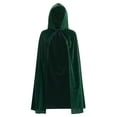 thumbnail image 4 of IBTOM CASTLE Kids Girls Witch Costumes Halloween Cosplay Costume Fancy Dress Cloak Witch Broom 3PCS Dress up Outfit 8-10 Years Green, 4 of 9