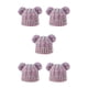 thumbnail image 1 of Guardurnaity Gorro con giro de frita, bonitos pompones esponjosos, bolas, tocados, orejeras plegables, gorras, hermoso regalo para niños, amarillo, amarillo azul rojo 5Conjunto, 1 of 6