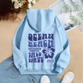 thumbnail image 4 of Pink Graphic Hoodie For Women 2024 Cute Preppy Sweatshirt Long Sleeve Drawstring Pullover Tops With Pockets, 4 of 5