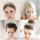 thumbnail image 2 of Corona de cristal de tiara Makone con peine de diamantes de imitación para corona de novia, boda, graduación, desfile, fiestas de princesa, tiara de boda, tiara para niños, corona de princesa, corona, 2 of 7