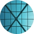 thumbnail image 1 of Ahgly Company Indoor Round Patterned Dark Cyan Green Area Rugs, 3' Round, 1 of 6