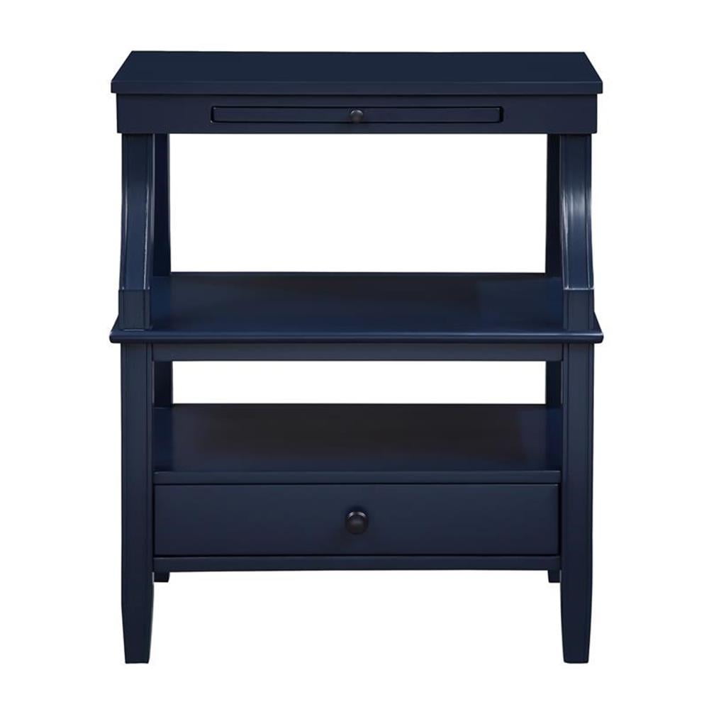 Comfort Pointe Newton Midnight Blue Wood Storage 1-drawer Nightstand