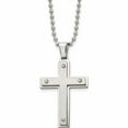 thumbnail image 1 of Stainless Steel Brushed And Polished Cross 22In Necklace (22 X 27) Made In China -Jewelry By Sweet Pea, 1 of 7