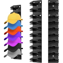 Hat Organizer for Baseball Caps 2Pack, Hat Organizer, Hat Rack for Wall with Strong Adhesive Hold up to 20 Hats, Hat Hanger Holder Display for Door Closet, Cap Organizer