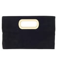 thumbnail image 6 of Top Handle Faux Suede Clutch, 6 of 32