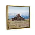 thumbnail image 3 of Rural Countryside Cabin Landscape Landscape Painting Metallic Gold Framed Art Print Wall Art, 3 of 6