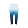 thumbnail image 5 of WCMZJ Capri Leggings for Women Floral Print Tummy Control Butt Lifting Workout Capri Yoga Pants Lace Appliqué Summer Lightweight Capris Blue L, 5 of 5