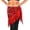 Red, variant on QHFBli Women's Sparkly Fringed Wrap Skirt, Tie Side Sequins Tassel Scarf Waist Towel for Belly Dance Festival Rave Party