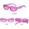 thumbnail image 2 of BUTABY Gafas de sol rectangulares para mujer, gafas de conducción retro de los años 90, marco cuadrado estrecho, protección UV400, 2 of 5