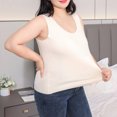 thumbnail image 5 of GA WEIHUA Plus Size Basic Tank Top for Women Slim Fit Stretch Undershirt Camisole Summer Solid Color Sleeveless Under Shirts(White,XXL), 5 of 6