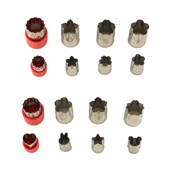 Vegetable cutter shape set mini cookie cutter set fruit biscuit seal mold - combination:mixstyle3;