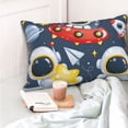 thumbnail image 4 of Honeii Astronaut And Space Print Pillow Cases,Plush Throw Pillow Covers,Decorative Pillowcase for Sofa, Couch, Living Room-14"x20", 4 of 6