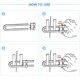 thumbnail image 3 of Cerraduras deslizantes para cajones SSuperp seguridad en forma de U para niños, 3 of 5
