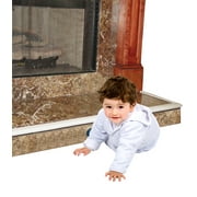 KidKusion Hearth Cushion Taupe, Made in USA, Foam Rubber Edge and Corner Guard, Babyproof Fireplace Padding, Child Safety Bumper