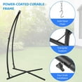 thumbnail image 6 of Pirecart Hammock C-Stand with Swing Tent, Hanging Tree Tent with Steel Frame, LED Lights, Blue, 6 of 7