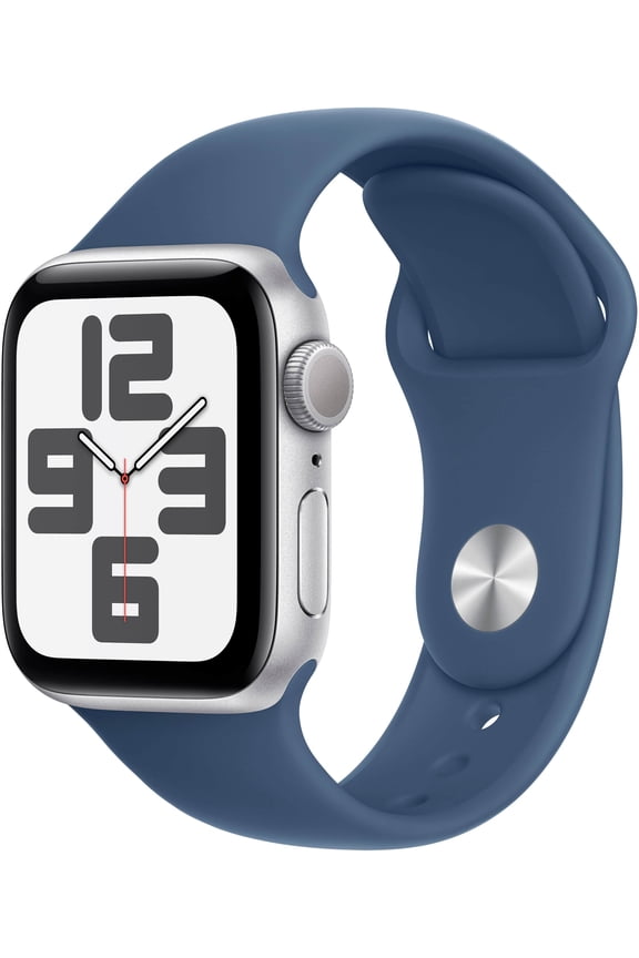 Pre-Owned Apple Watch SE (2nd Gen) [GPS + Cellular 44mm] Smartwatch with Aluminum Case and Winter Blue Sport Loop. Fitness & Sleep Tracker, Crash Detection, Heart Rate Monitor - Silver (Good)