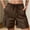 Brown, variant on Womens Cargo Shorts with Pockets- Casual Elastic Waist Baggy Stretch Drawstring Hiking Shorts Pink Size S