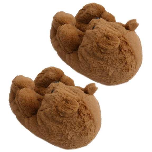 PAMINGONO Cartoon Bear Slippers for Winter Female Wear Round Toe Comfortable Chic 1 Pair 11.79X7.86X5.89in