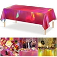thumbnail image 2 of Shimmering Party Tablecloth 137x274cm Waterproofs Stainproof Plastic Materials For Event And Festive Gatherings, 2 of 9
