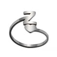 thumbnail image 4 of Fashion 26 English Letter Opening Rings Stainless Steel Girls Love Retro Jewelry, 4 of 9
