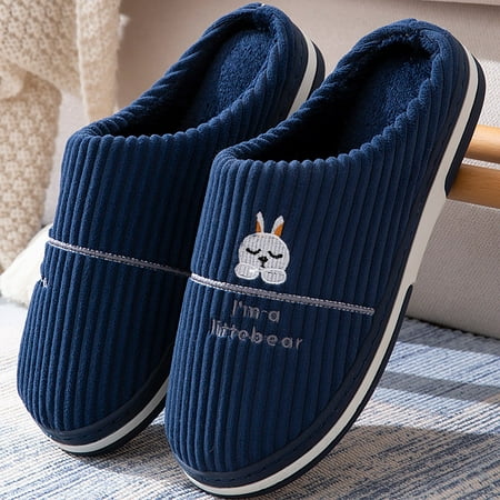 

dyfzdhu fuzzy slippers for men indoor cotton slippers for men lightweight with memory foam and soft sole casual shoes