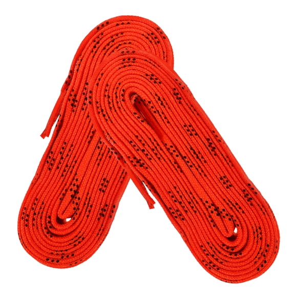 OUNONA 1Pair Durable Red Hockey Shoelaces Waxed Flat Long Lace Straps for Athletic and Skate Shoes
