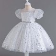 thumbnail image 6 of Vividxx Girls Dress Dress For Girls Tutu Gown With Sleeves For Birthday Party Pageant Performance And 9-10 Years, 6 of 9